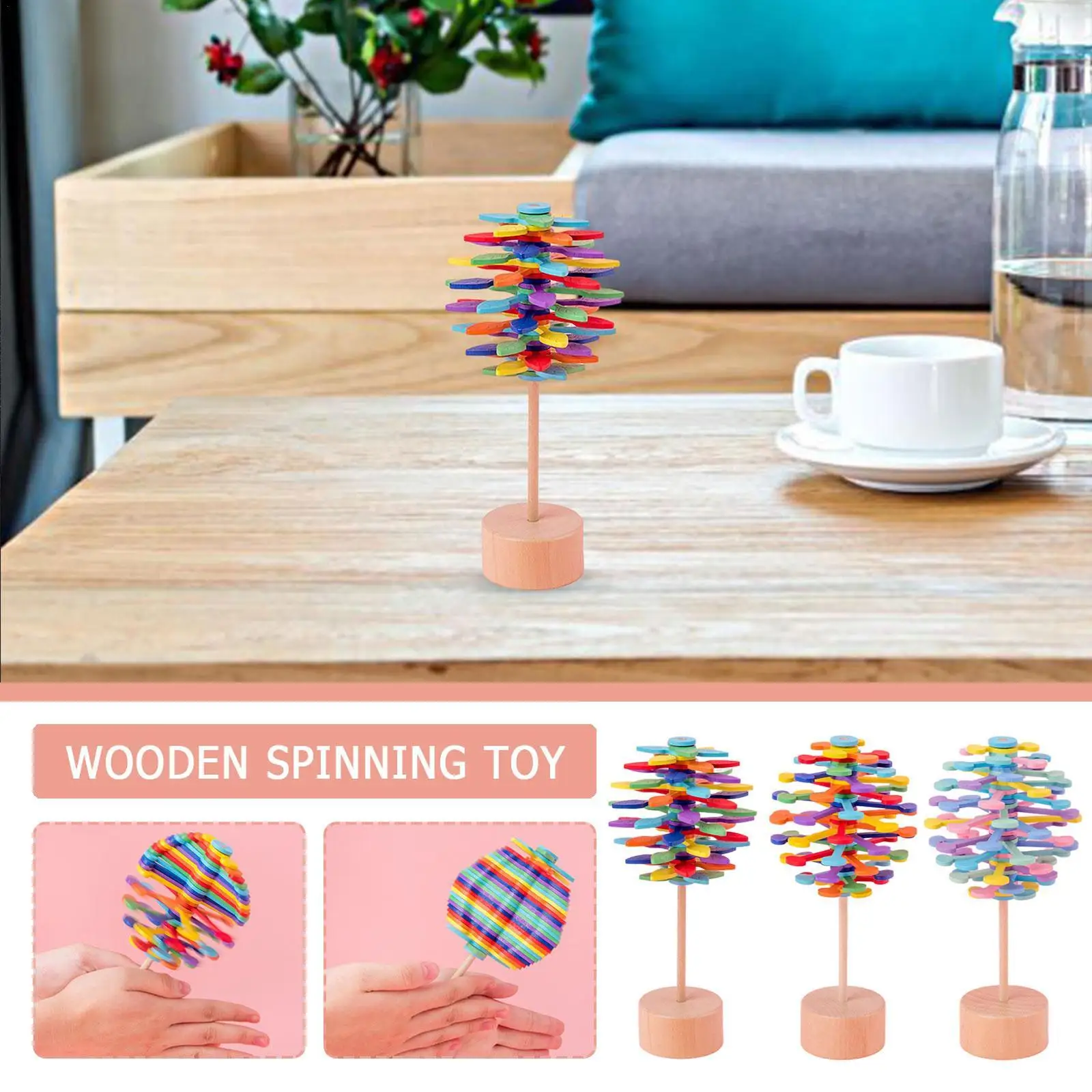 

Creative Spiral Spinning Lollipop Rotary Toy Spinning Magic Wand Stress Anxiety Relief Toy Decompression Sensory Stress Reliever