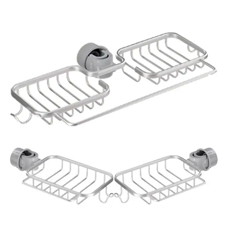 

Sink Organizer Sponge Holder kitchen soap sponge holder rack reuseable metal soap holder organizer punch free storage holder