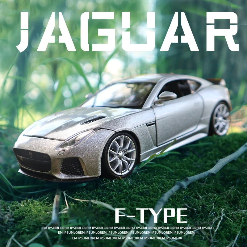 

1:32 Jaguar F-Type Sports Car Alloy Car Toy Car Metal Collection Model Car Sound and light Pull Back Toys For Children Gift