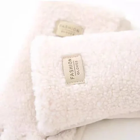 Замшевые женские зимние перчатки с имитацией плюшевых волос, сохраняющие тепло, перчатки с сенсорным экраном, модные индивидуальные бархатные утолщенные мягкие перчатки