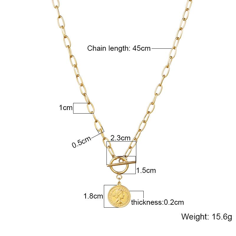Ожерелье из нержавеющей стали 316L для женщин винтажное ожерелье с подвеской в