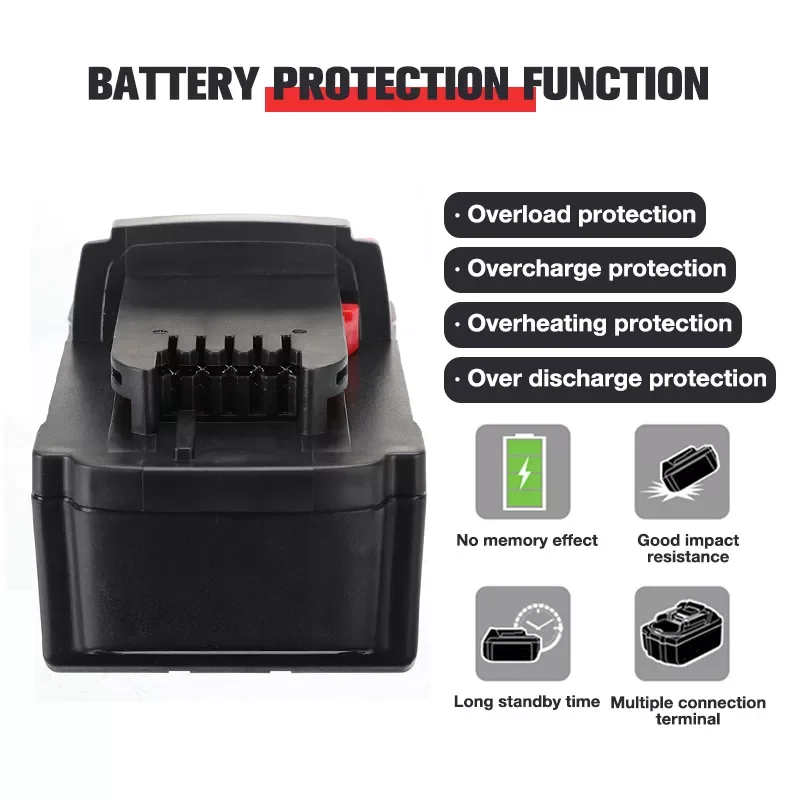 

18V 6000mah Li-ion Rechargeable Battery Charger for Milwaukee Power Tool M18 Replacement 48-11-1815 48-11-1850 48-11-1860 Z50