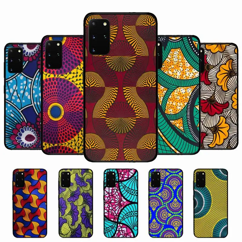 

African Wax Fabric Phone Case for Samsung S10 21 20 9 8 plus lite S20 UlTRA 7edge