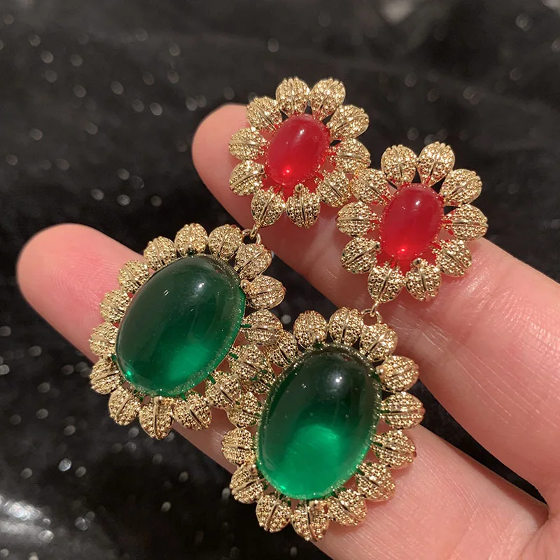 

Серьги в виде цветка, прозрачные суперблестящие цветные крупные тонкие серьги для создания атмосферы