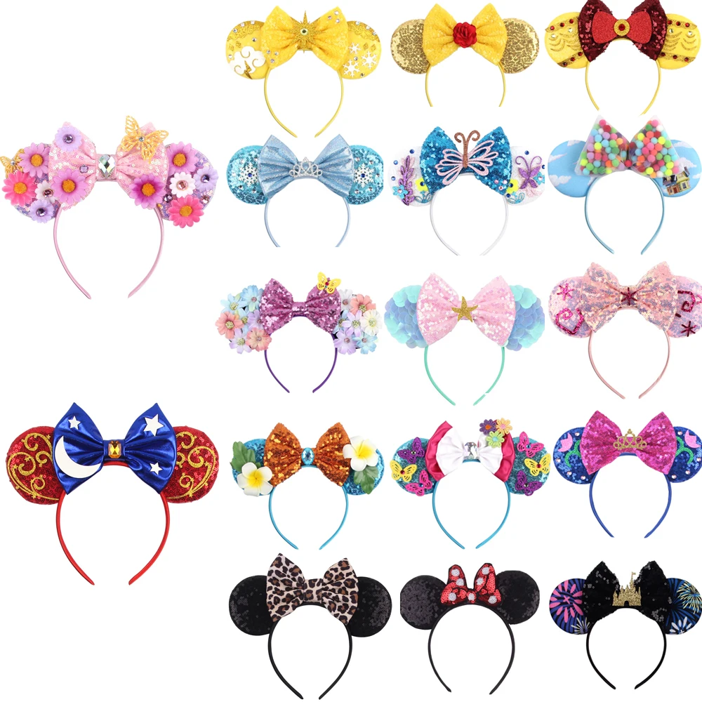 2022 Popular Mouse Ears Headband Sequins Hair Bows Charactor For Women Festival Hairband Girls Hair Accessories Party