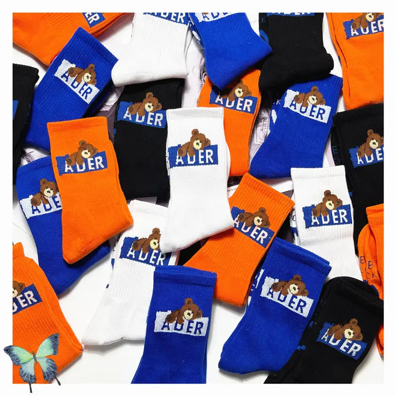 

ADER Error Cartoon Sleeping Bear Socks Harajuku Hip Hop Socks