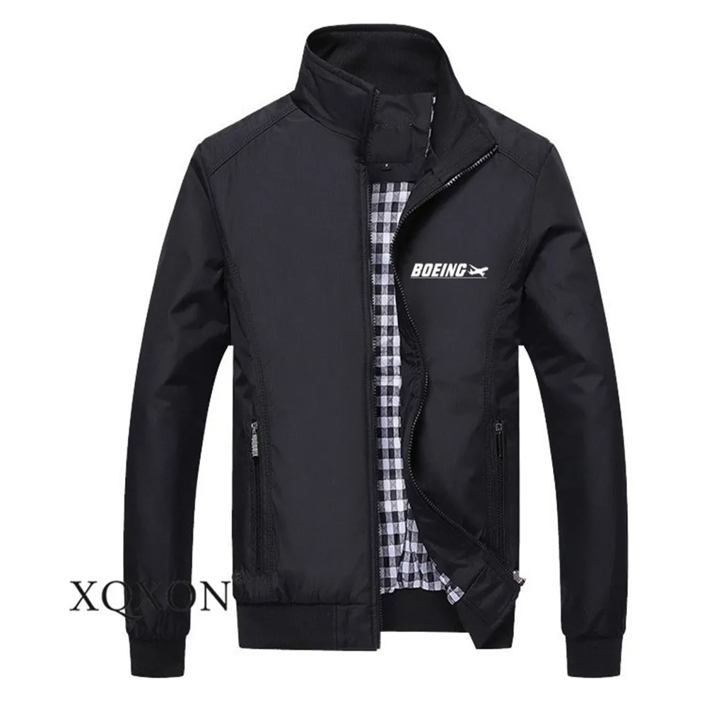 

New-Hot 2022 Spring Autumn New Stand Collar Pilot Jacket Men Hot Boeing Print Man Coats Jackets Mens Clothing M-5XL J702