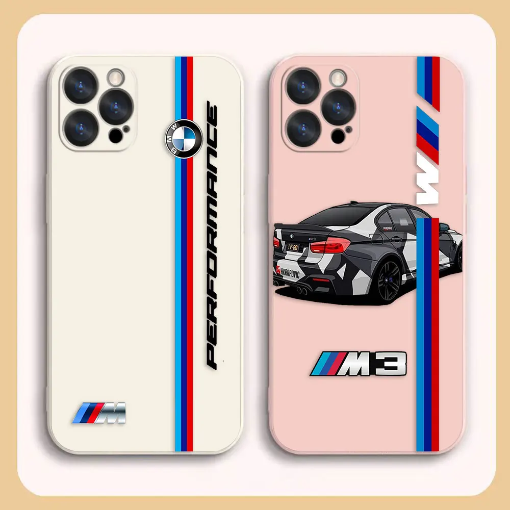 

Case For Apple iPhone 14 13 12 11 Pro XS Max Mini X XR SE 7 8 6S Plus Case Cover Funda Cqoue Shell Capa Luxury M3-BMW Sports Car