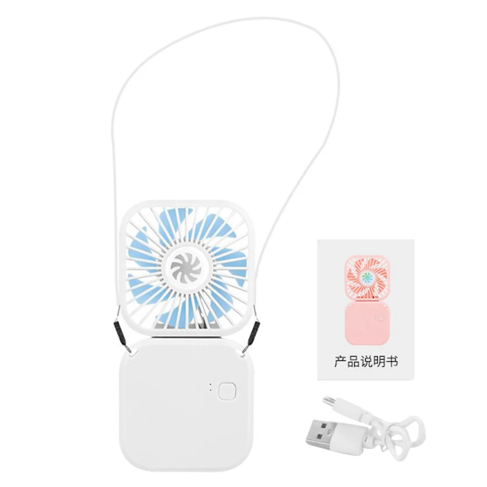 

Lightweight Desktop Fan Mini USB Charging For Summer With High Powered Quiet Adjustable Head Handheld Hanging Portable Rotatable
