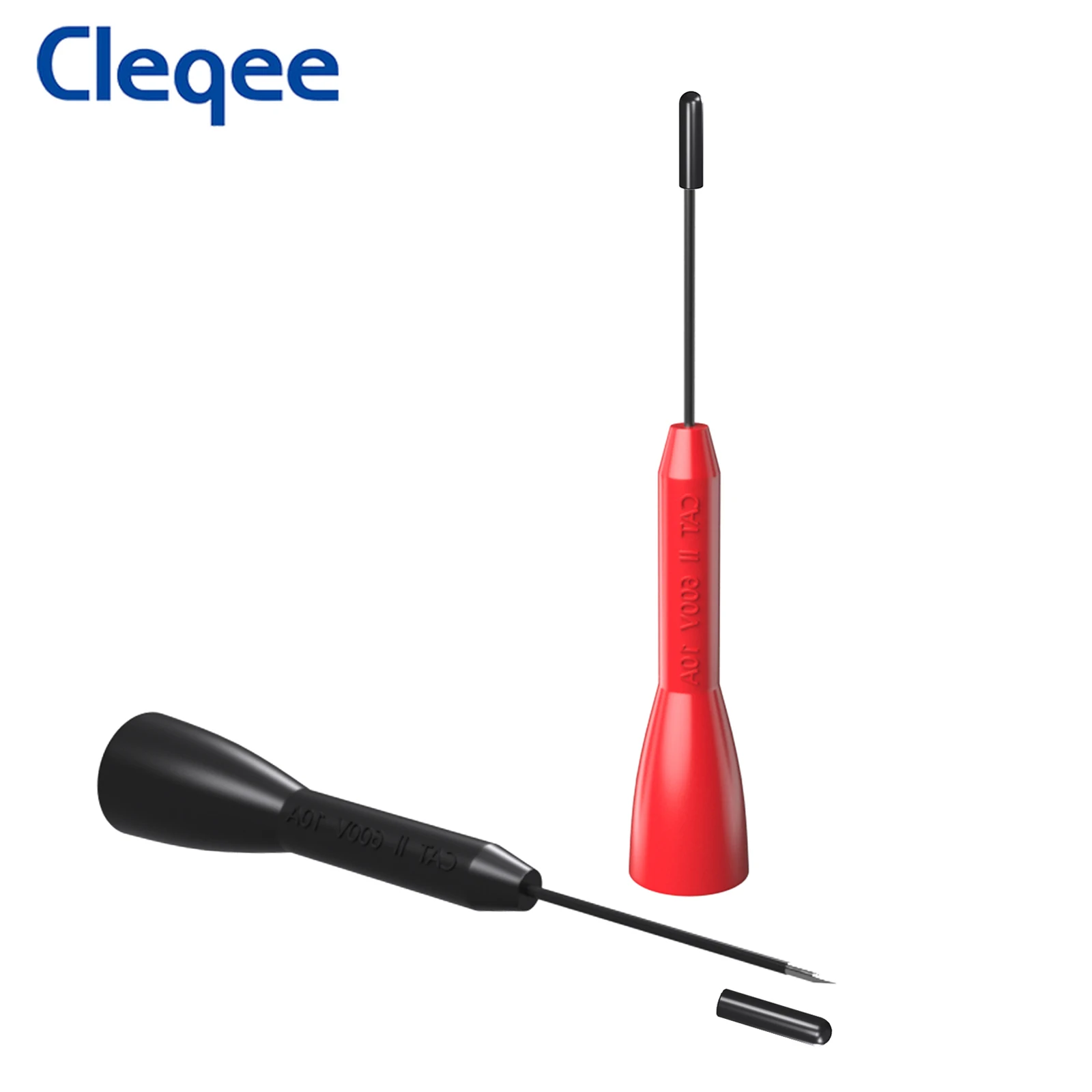 Cleqee P30038 10 шт. 1 мм изолированный длинный тестовый зонд с 2 разъемом мультиметр из