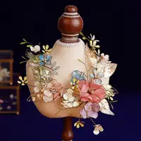 Classic Handmade Flower Rhinestone Bridal Barrettes Headdress Crystal Brides Headpieces Wedding Hair Accessory
