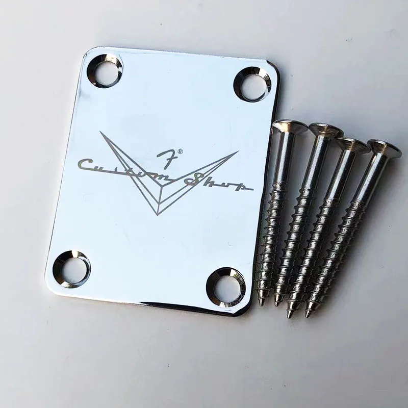 Хромированная/Черная Пластина для электрогитары с винтами |