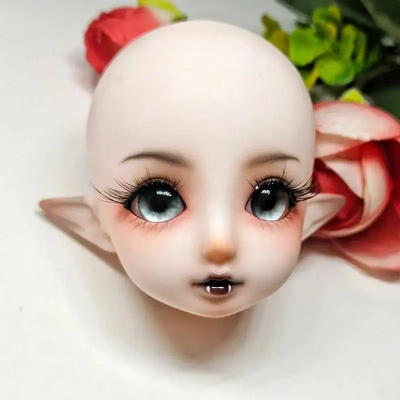 Фото Новинка 1/6, волшебная голова русалки Bjd с макияжной головкой, 28 см, аксессуары для детской куклы, эльф, голова куклы, девушки, одеваются, игруш... №4