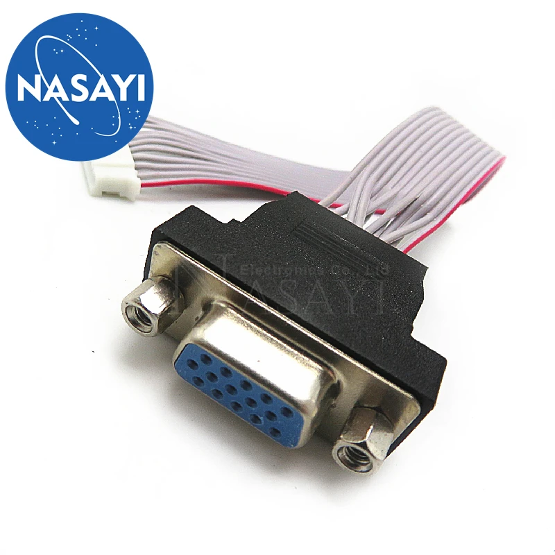 1 шт./лот 12P a 15 p vga femmina d-sub adattatore штифт connettore lunghezza 150 мм cavo corto на ЖК-подсветку сделай