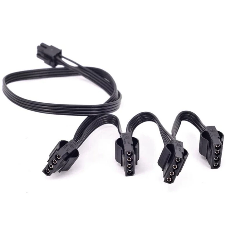 

2 шт., кабель источника питания 6Pin на 4 molex, кабель 6Pin на 4 IDE для CORSAIR RM1000X RM850X RM750X RM650X RM550X