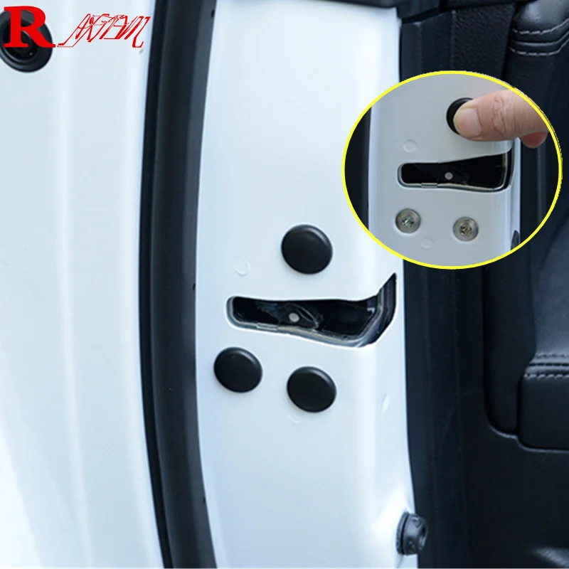 

12PCS/Lot Car Door Lock Screw Protector Stickers Cover for LADA VESTA Peugeot 208 2008 3008 Volvo XC60