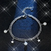high grade pearl star bracelets for women jewelry fashion 925 sterling silver bracelets accessories female birthday gift