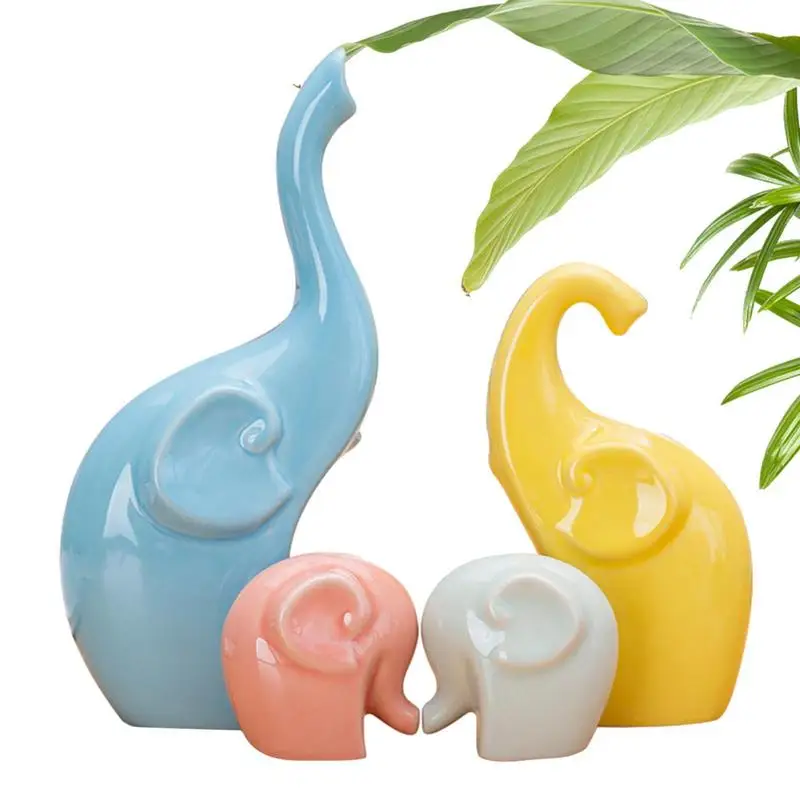 

Elephant Statue Decor Elephant Family Décor Small Family Décor Handmade Ceramics Sculpture Housewarming Gift For Kitchen Home