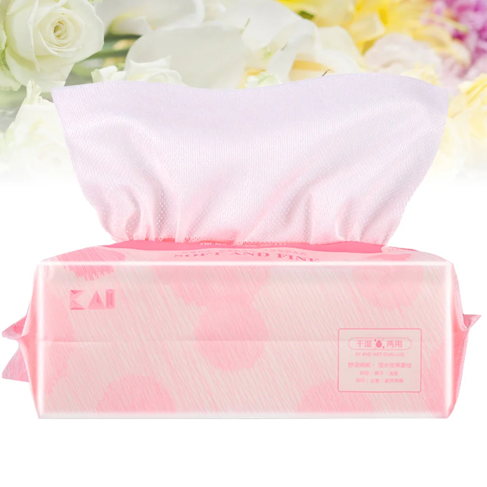 

100pcs Skin Cleansing Cloths Dry Wet Wipes Portable Cotton Washcloth Tissue 20* 20cm Paper Towel for Travel Outdoor Office Red