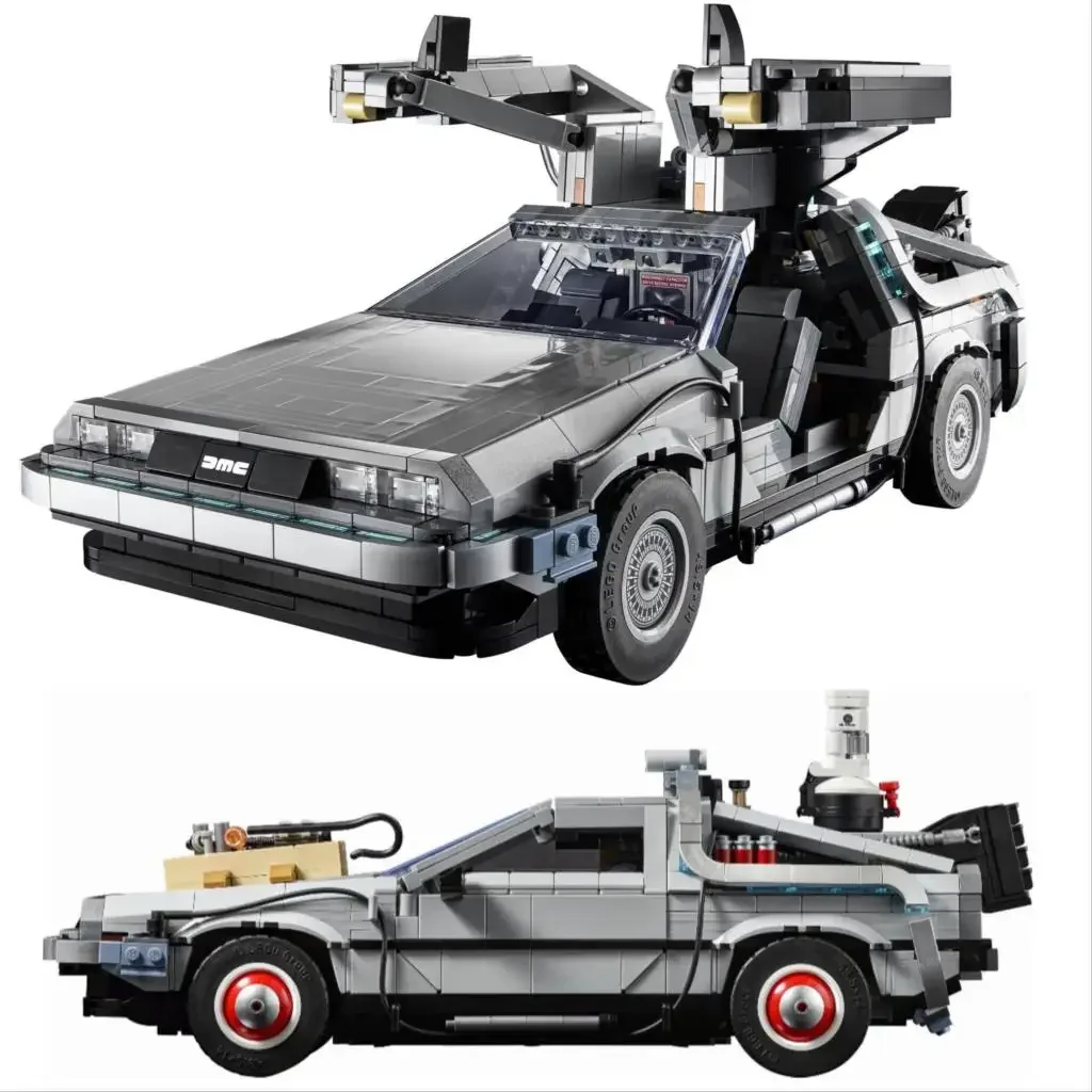 

Back To The Future DeLoreaned Racing Car DMC-12 Time Machine 10300 Creative Expert Moc Brick Technical Model Building Blocks Toy