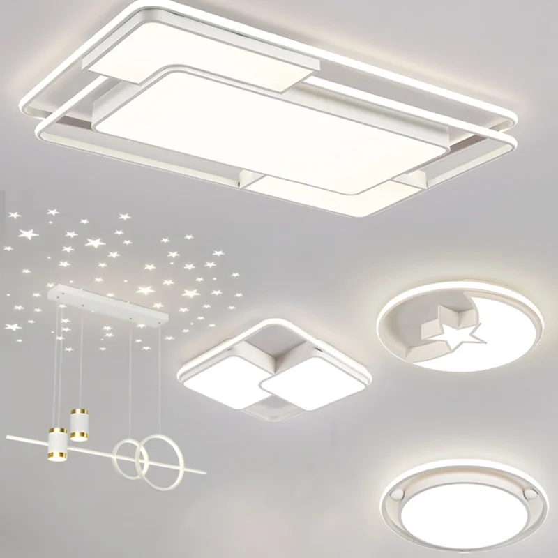 

Подвесные светильники с регулируемой яркостью, современные комнатные акриловые лампы для спальни, гостиной, столовой, дома