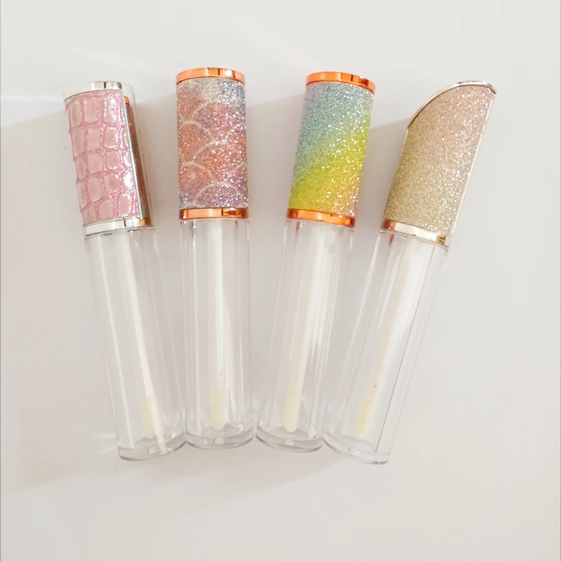 

Wholesale Custom Logo Cosmetics 5ml Lip Gloss Tube Bottle Packaging Rainbow Glitter Lipgloss Tubes Lip Glaze Bottles Containers