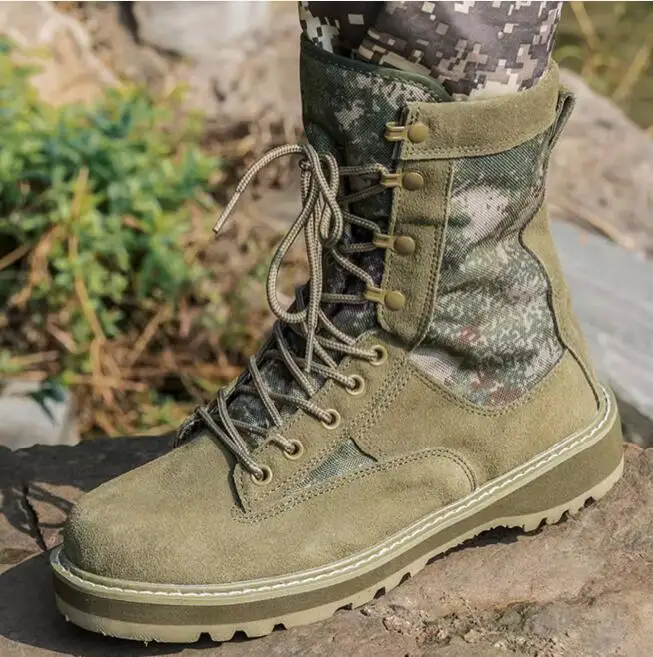 

Military Shoes Men Outdoor Green Chinese Camouflage New Summer Boot