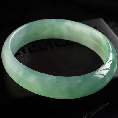 Ювелирные изделия zheru браслет из натурального бирманского нефрита 54 мм-62 мм