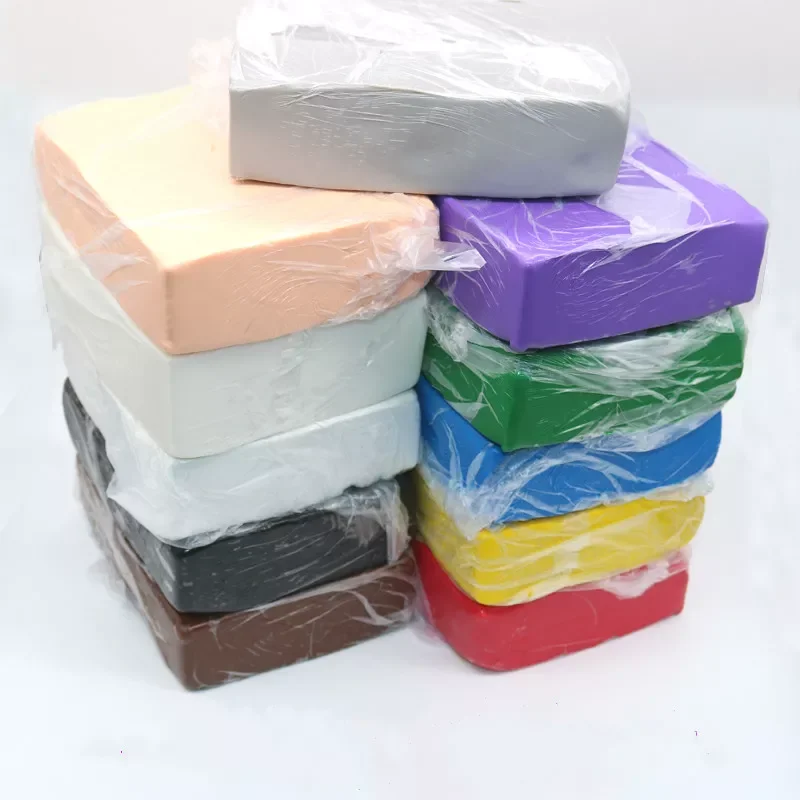 1 kg/pack المهنية لينة الطين الطين البوليمر الفخار لتقوم بها بنفسك النحت السيراميك عمل الشكل دمية 16 ألوان Arcilla Polimerica