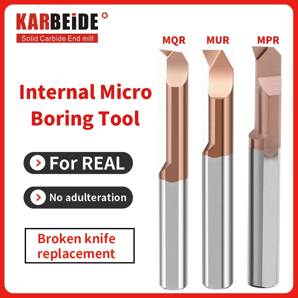 

KARBEIDE MQR MUR MPR Внутренний микрорасточный инструмент HRC 55, расточные фрезы из вольфрамовой стали