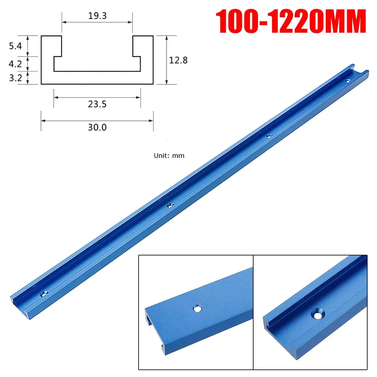 

400-1220mm T Screw Fixture Slot Aluminium Woodworking T-slot Miter Track Jig Miter Track Stop for Router Table Bandsaws DIY Tool