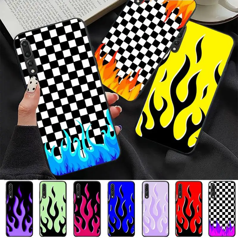 

YNDFCNB Fashion Flame Phone Case for Samsung A51 A30s A52 A71 A12 for Huawei Honor 10i for OPPO vivo Y11 cover