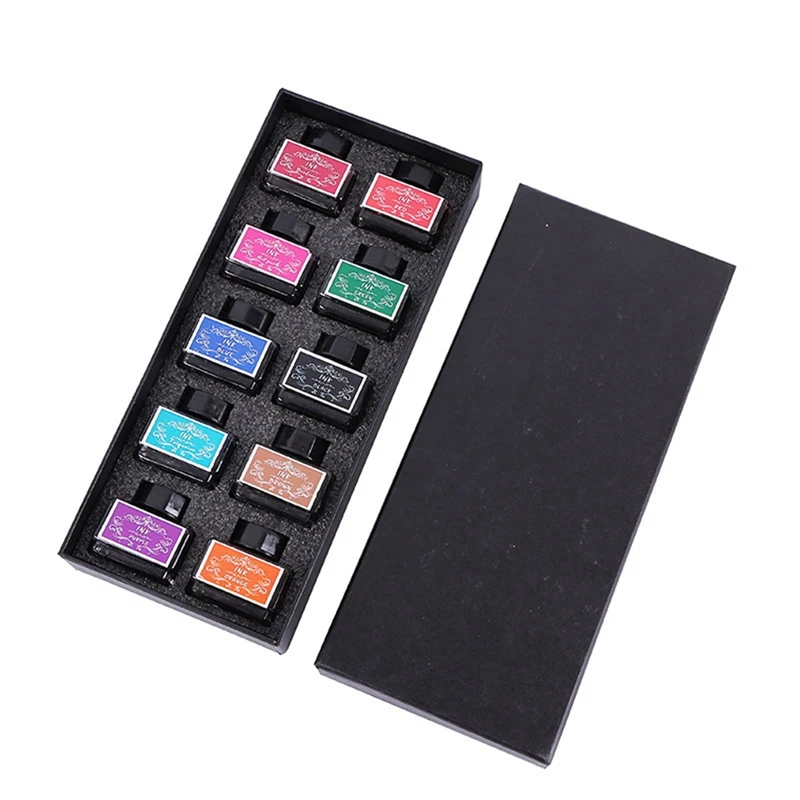 

10 Colors Ink Set Calligraphy Dip Pen Ink with Gift Box for Drawing Writing Painting Art