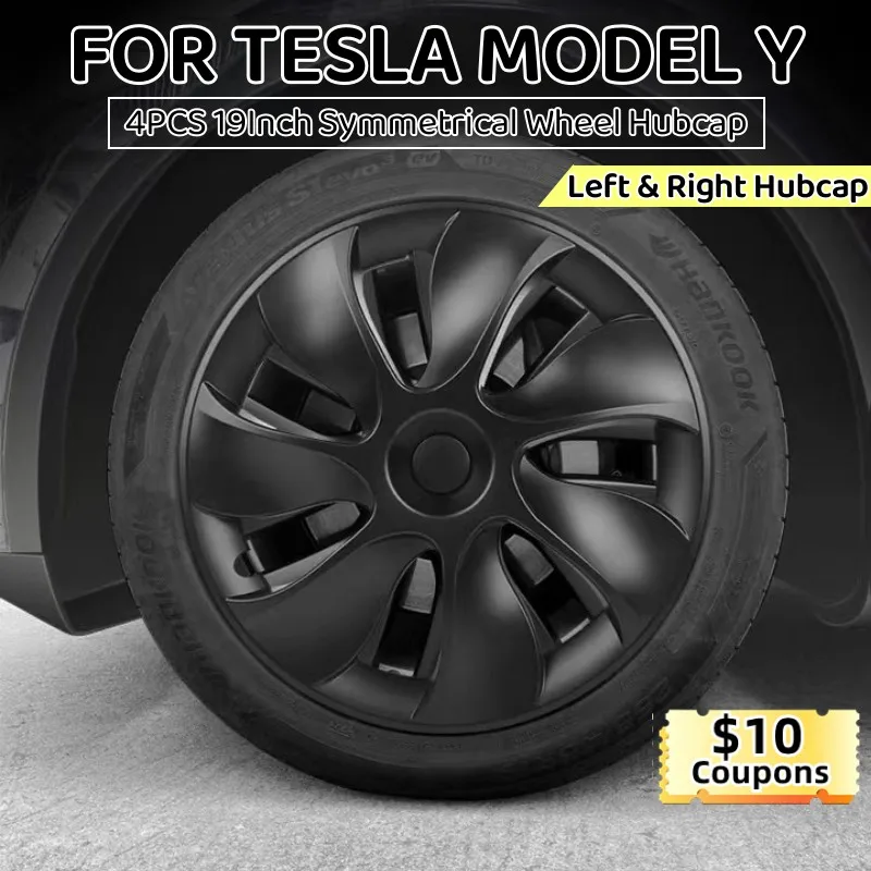 

19-дюймовая Передняя Крышка Ступицы модели Tesla Y 2018-2023, сменная задняя крышка колеса, полный обод, аксессуары