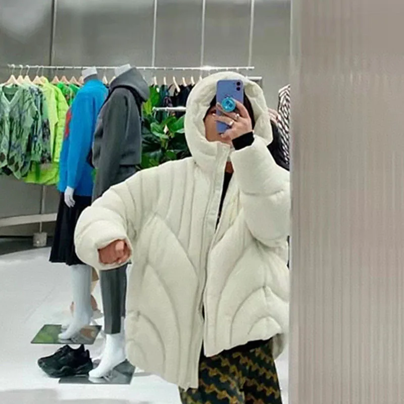 Women's Clothing Jackets Winter 2022 New Women's Short  Down Jacket Women's Small Hooded Cloth Bread