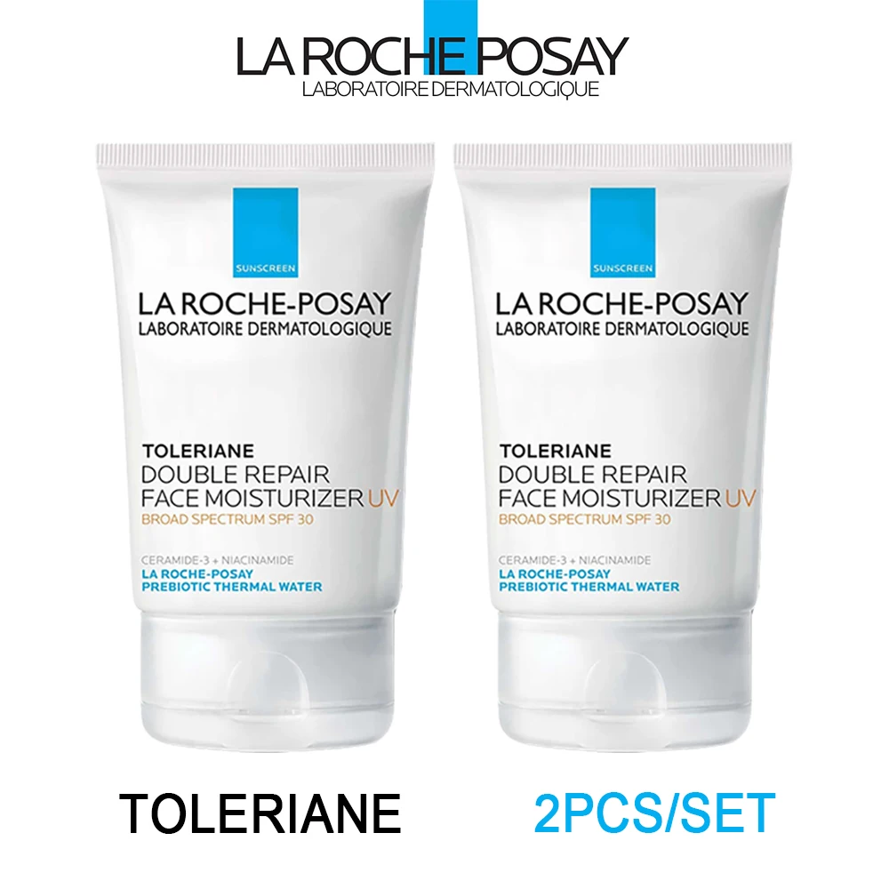 

2Pcs/set La Roche Posay Toleriane Double Repair Face Moisturizer UV Broad Spectrum SPF 30 Sunscreen Ceramide-3+Niacinamide