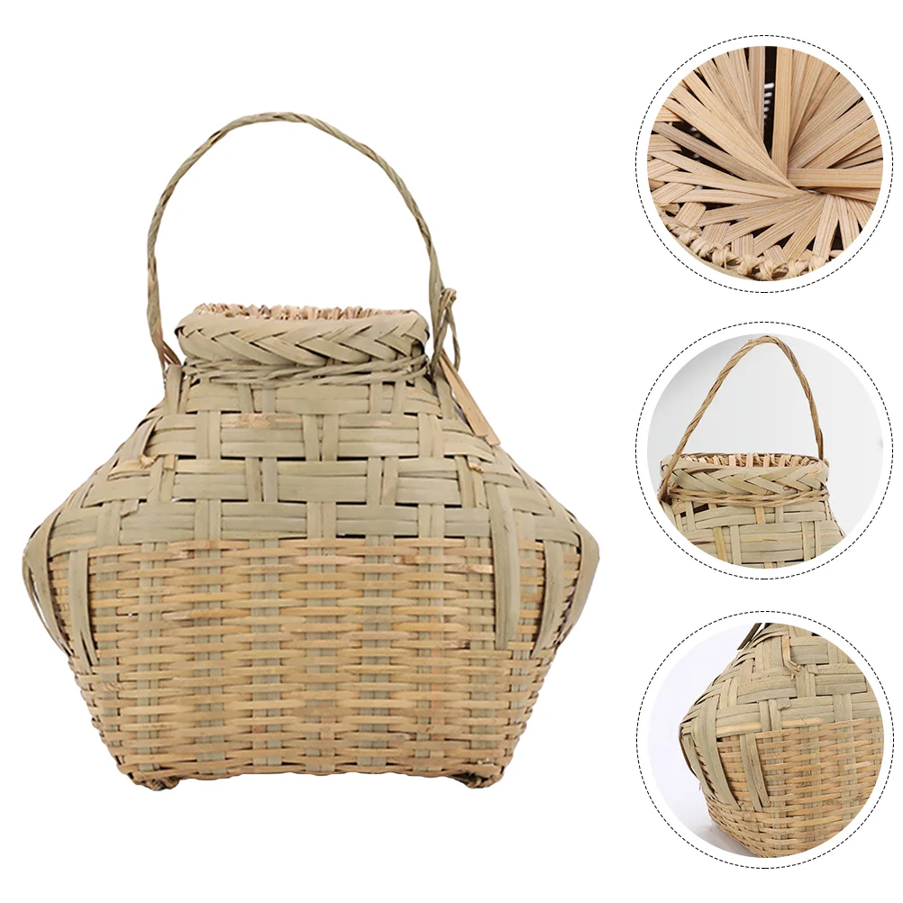 

Basketcontainer Shrimp Outdoorfishing Woven Flower Portable Easter Reusable Sturdywinter Storage Wear Picnic Holder Vegetable