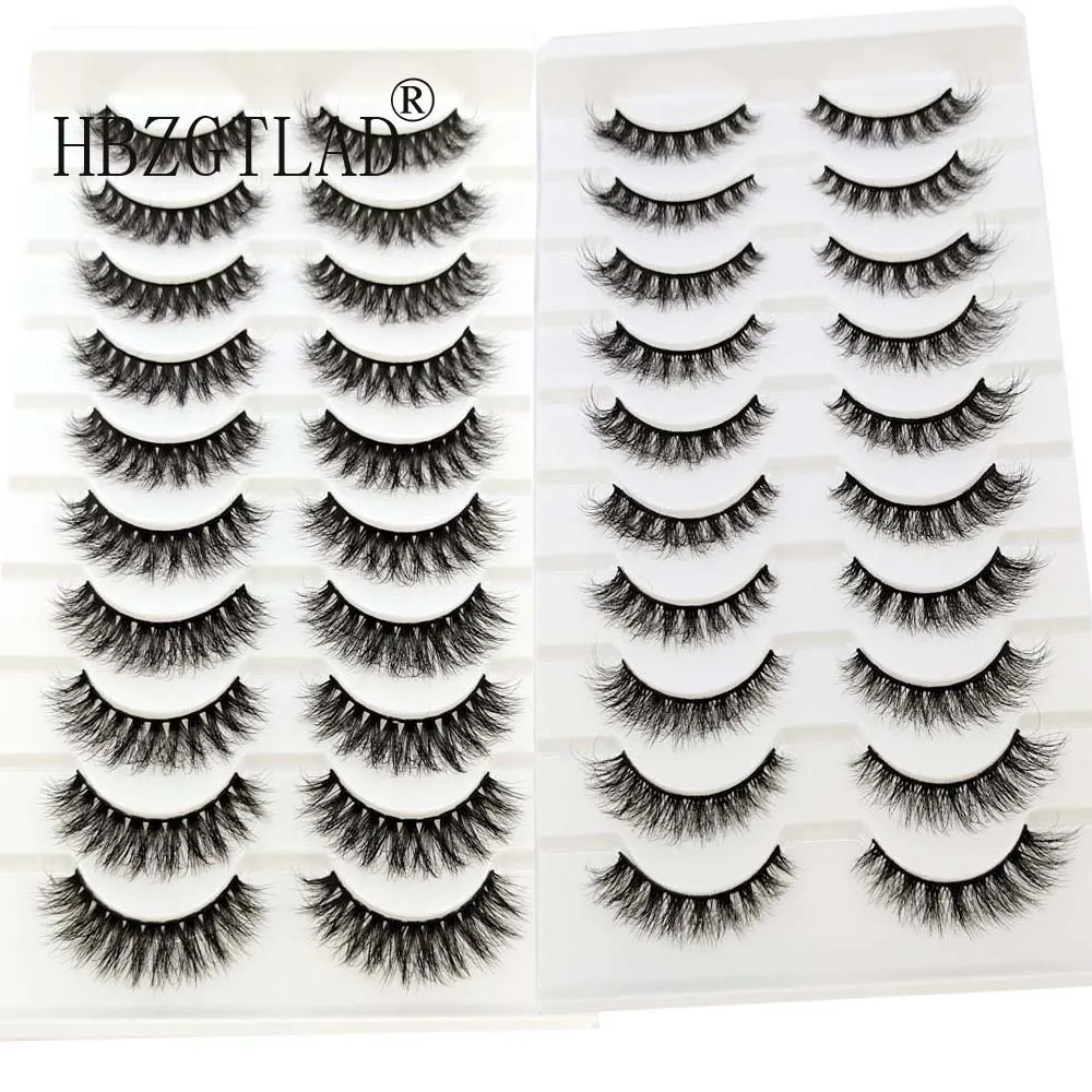

NEW 10 pairs Wispy Short Lashes 3d Mink Faux Lashes Wholesale Natural Long Eyelashes Extension Make up Soft Fake Eyelashes