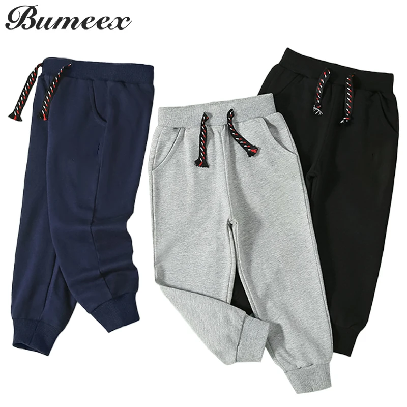 

Bumeex 2023 Spring Children Trousers for Boys Kids 100% Cotton Cartoon Casual Sport Long Pants Sweatpants 2-8 Years Kids