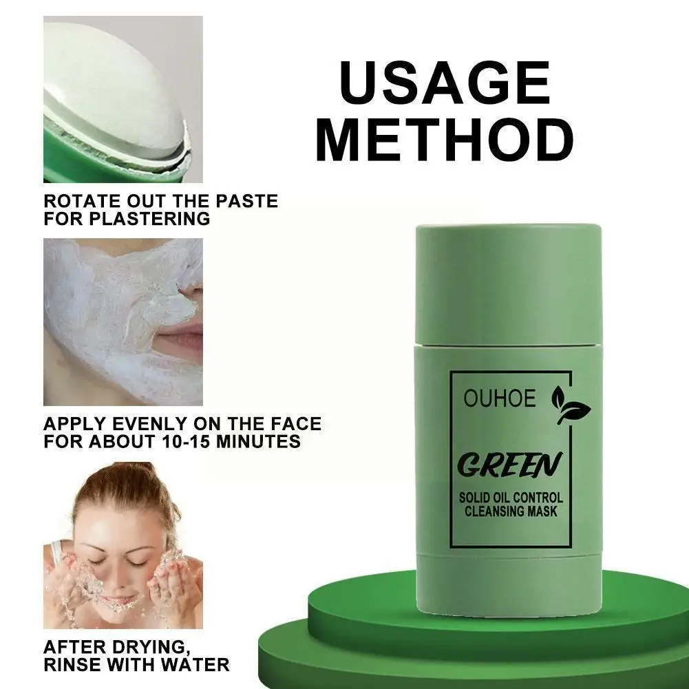 

Green Green Tea Mud Oil Control Eggplant Acne Cleansing Pores Blackhead Clearing Fine S6f4