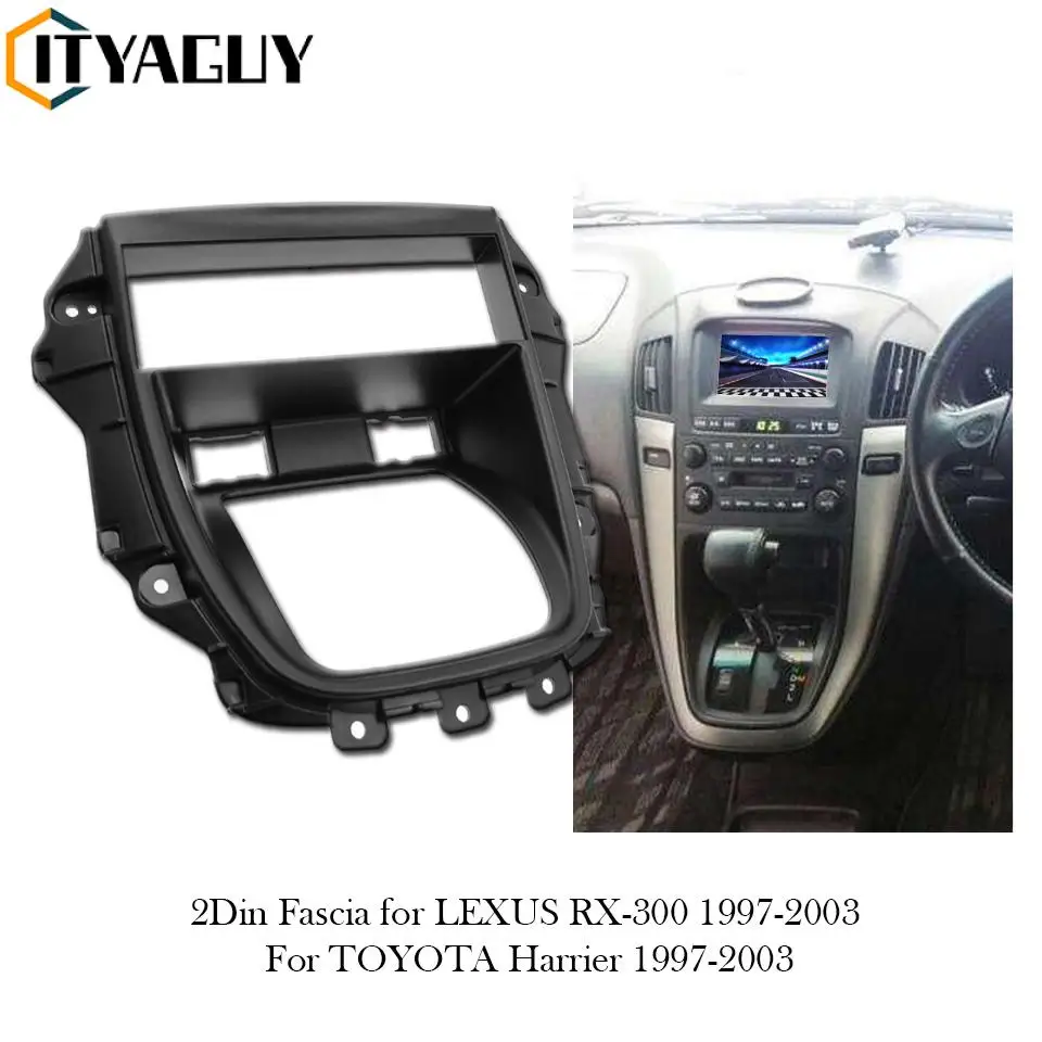 

182*53mm 1Din Car Radio Stereo Frame Fascia For LEXUS RX-300 1997-2003 For TOYOTA Harrier 1997-2003 Panel Plate Refitting Bezel