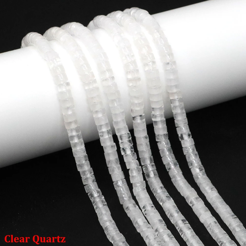 

Натуральные бусины-рондели из аметиста, агата, кварца 2x4 мм