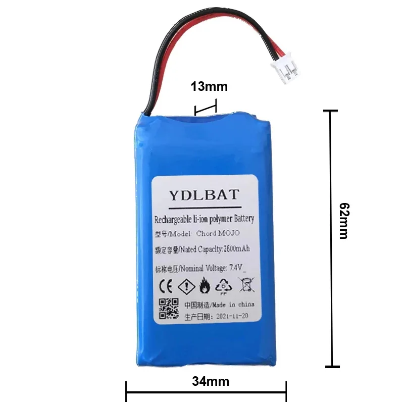 Аккумуляторная батарея 2600 мАч 7 4 В для аккорда MOJO Аккумулятор AKKU внешний декодер -