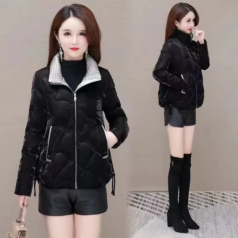 Женская толстая хлопково-полиэстеровая блузка свободного рукава в корейском