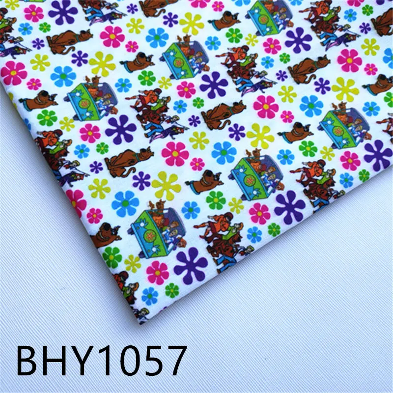 45*145cm character Polyester Cotton Fabric for Tissue Sewing Quilting scooby dog Fabrics Needlework Material Handmade F1057 - купить по