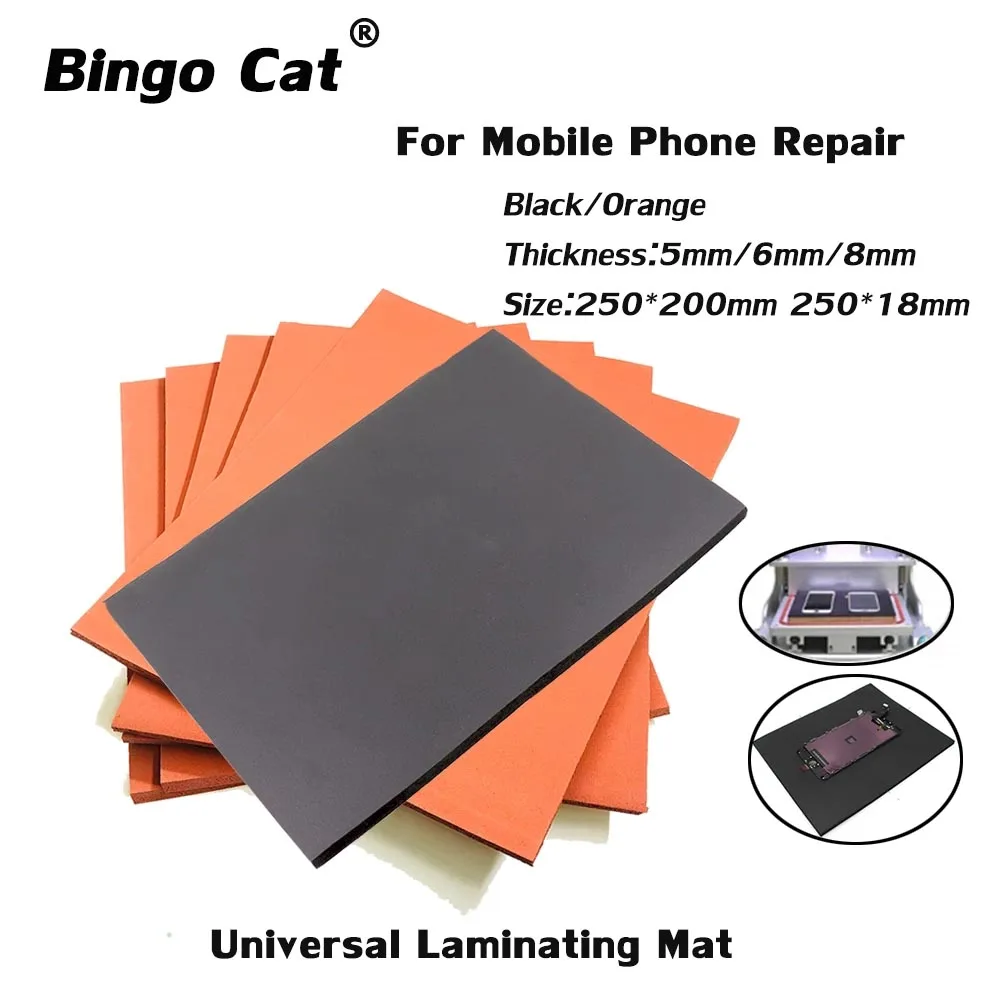 

Universal Laminating Machine Silicone Rubber Pad Black Sponge Mat For Mobile Phone OLED LCD Touch Screen Refurbished Repair Tool