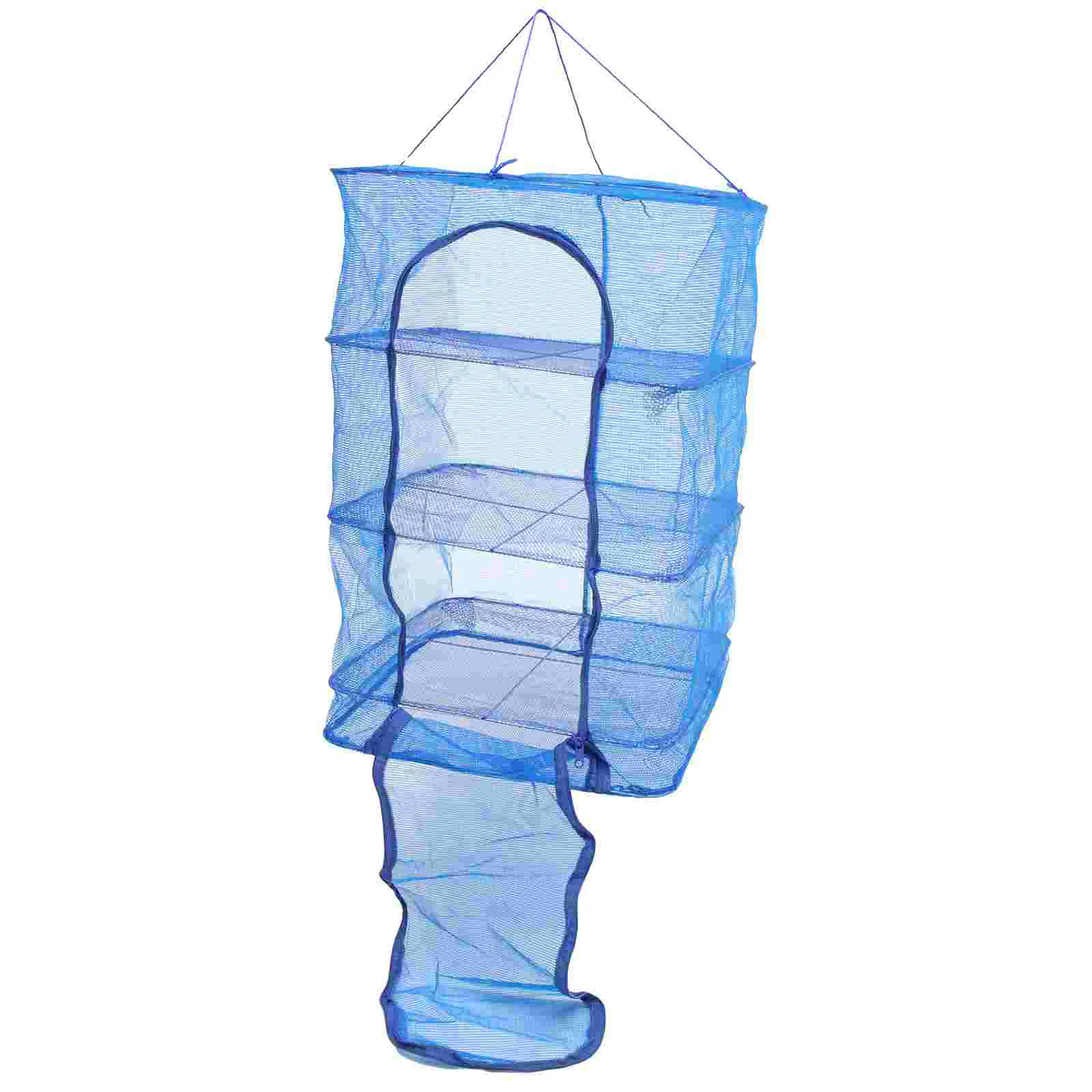 

Foldable Fish Cage Clothes Airer Indoor Folding Collapsible Laundry Drying Rack Fishing Net