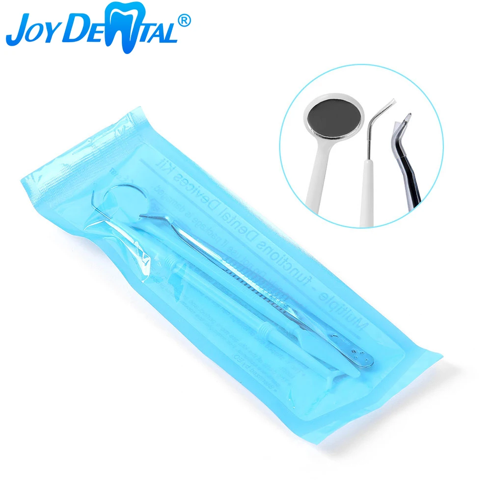 

3pcs/Set Dental Disposable Examination Mouth Mirror Plier Forceps Explorer Probe Kit Single Use Multiple-Function Device