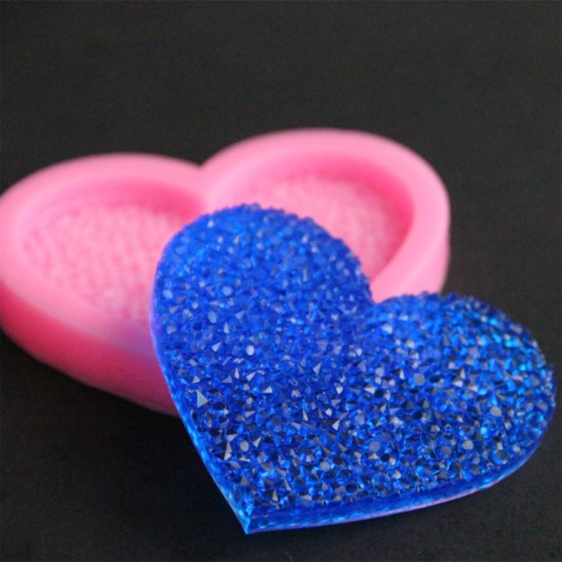 

Heart Silicone Moulds Key Chain Molds Reusable for Resin Casting DIY Art Crafts