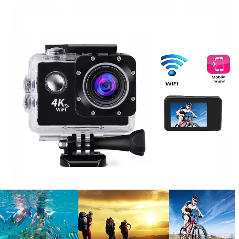 

NEW Action AIR 4K 30PFS 1080P 4x Zoom WIFI 2 Inch Motorcycle Helmet Waterproof Video Action Sport Cameras hot sale